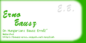 erno bausz business card